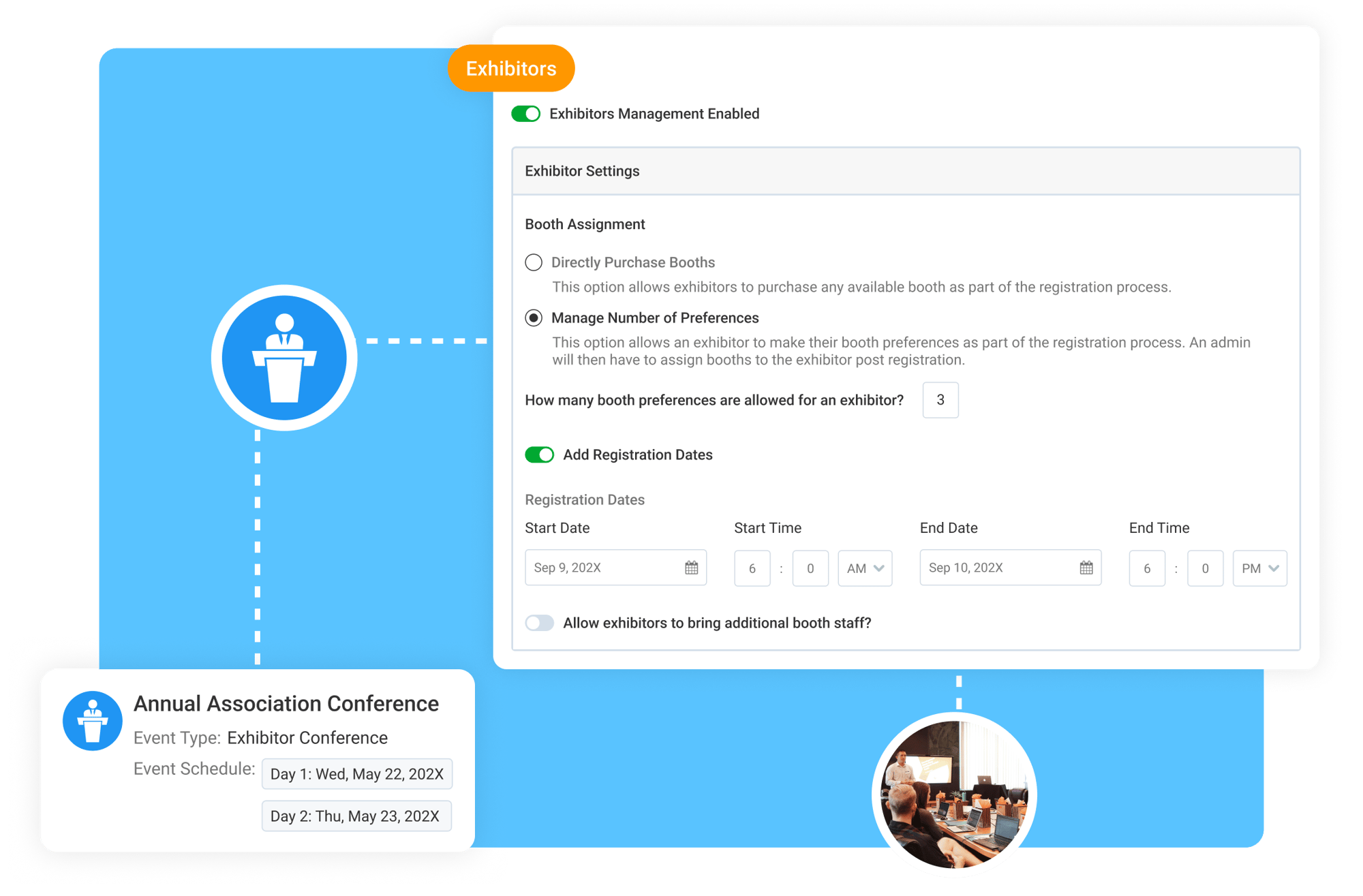 Accept Booth Preferences and Assign Booths Post-Registration