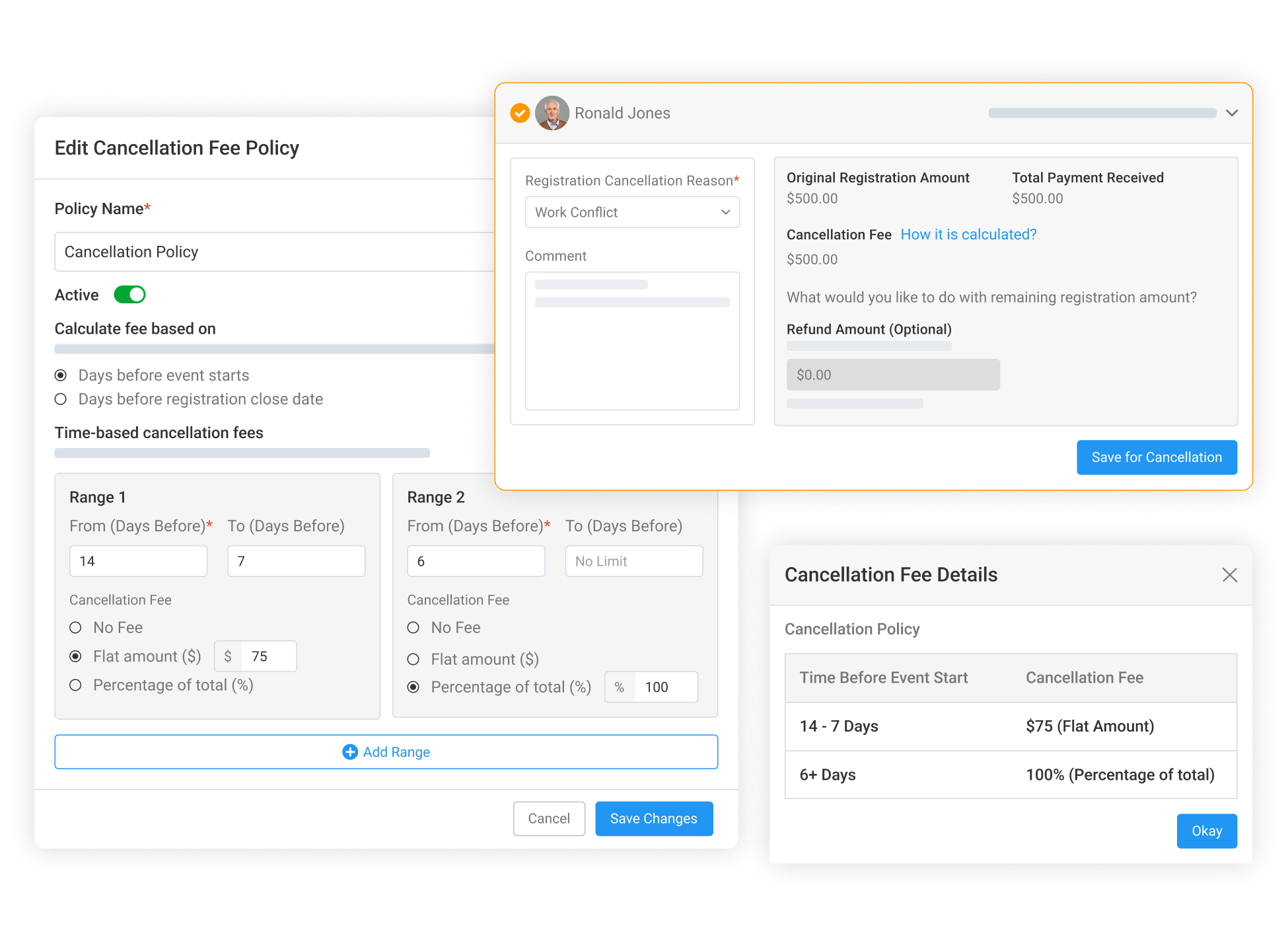 Apply Consistent Cancellation Fees Automatically