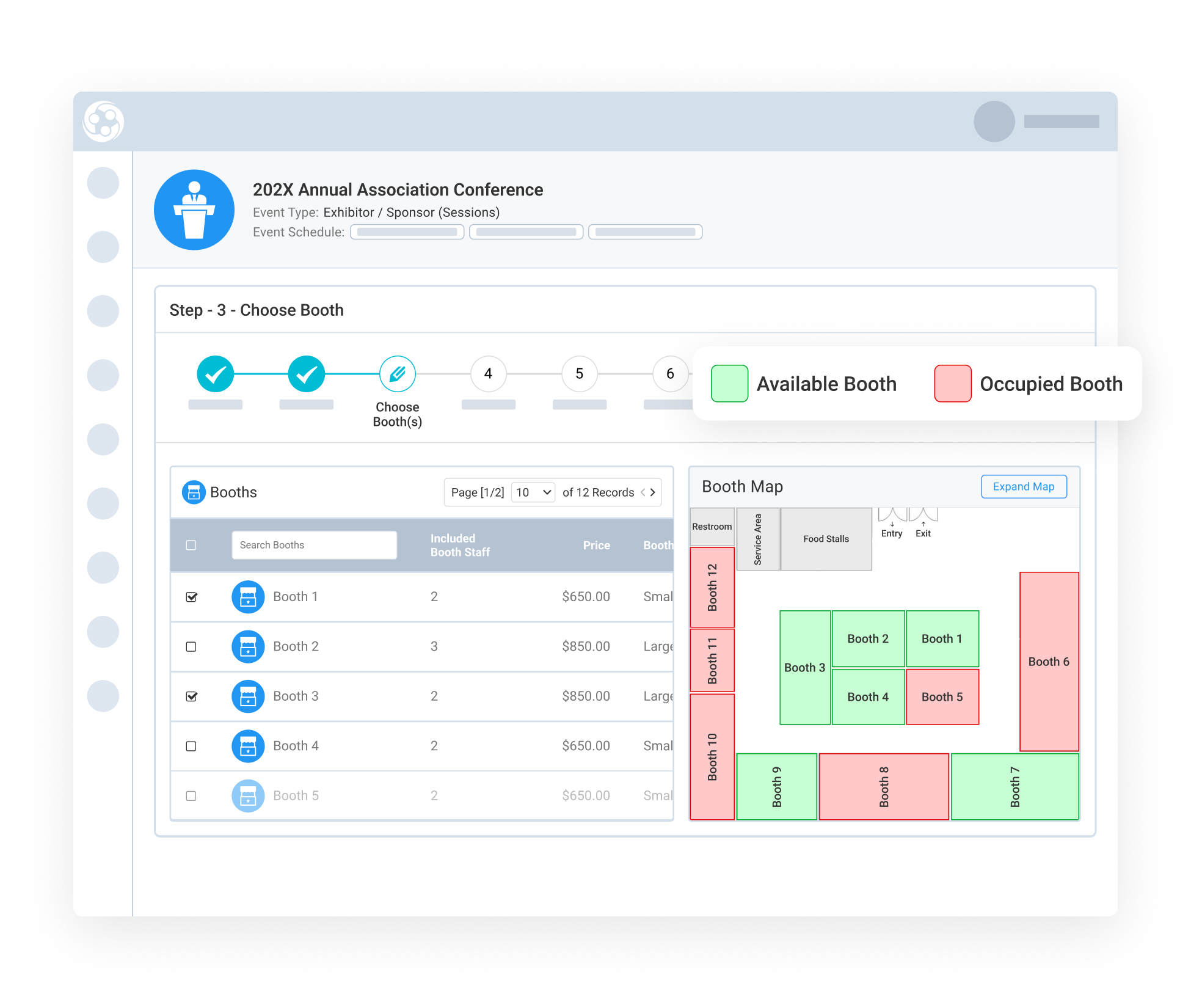 Browse Available Booths and Register Instantly-1