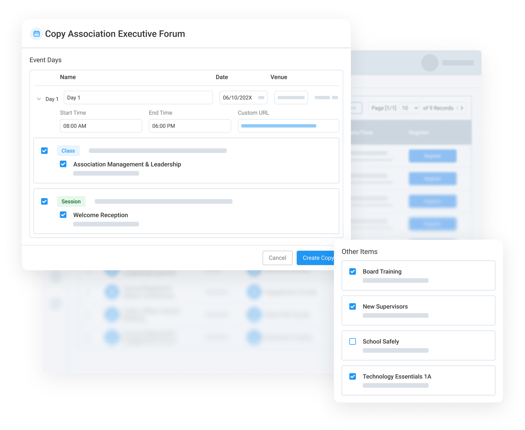 Choose Which Sessions, Classes, and Details to Bring Forward-1