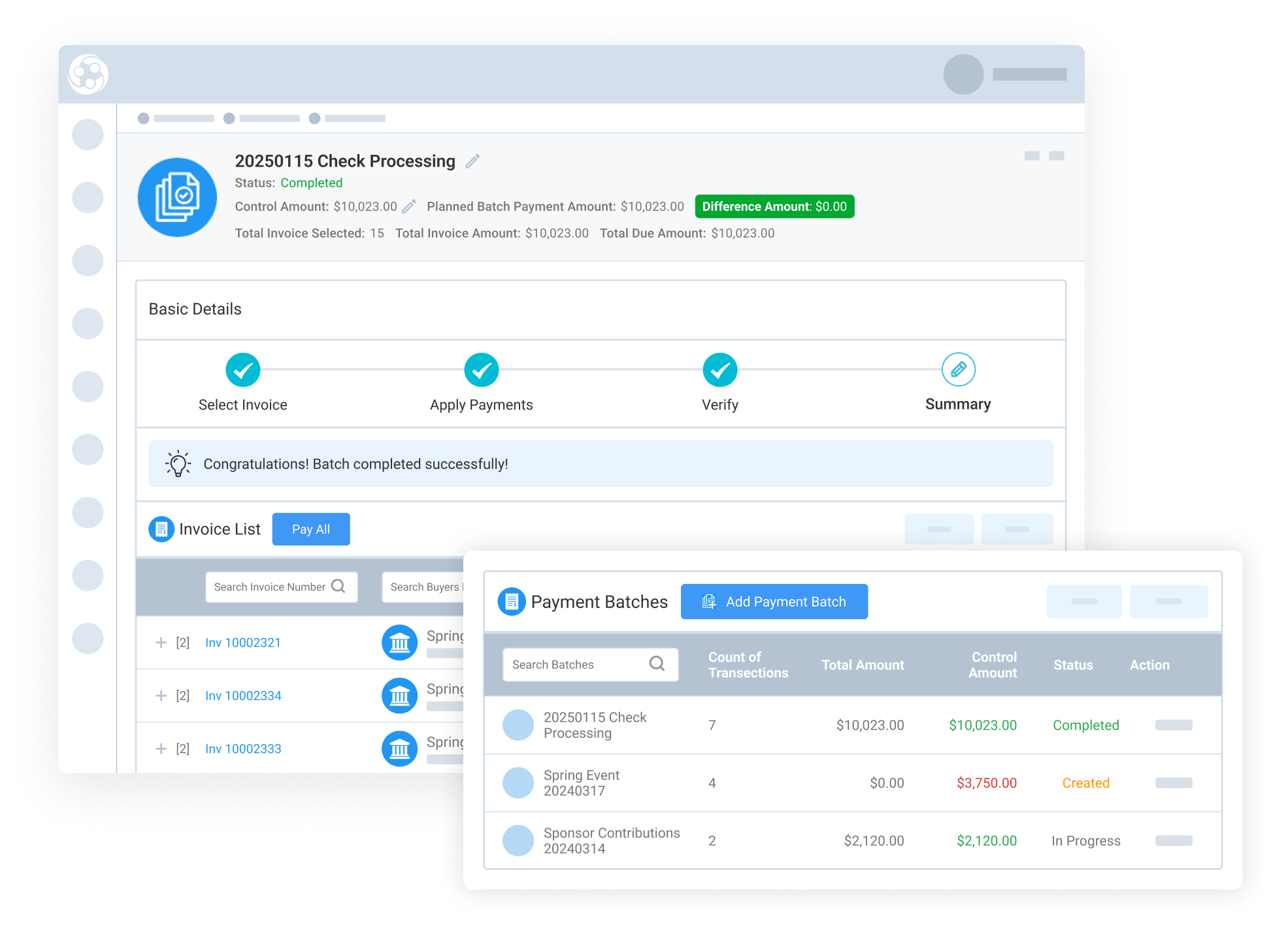 Confirm and Complete the Batch with Clear Status (3)