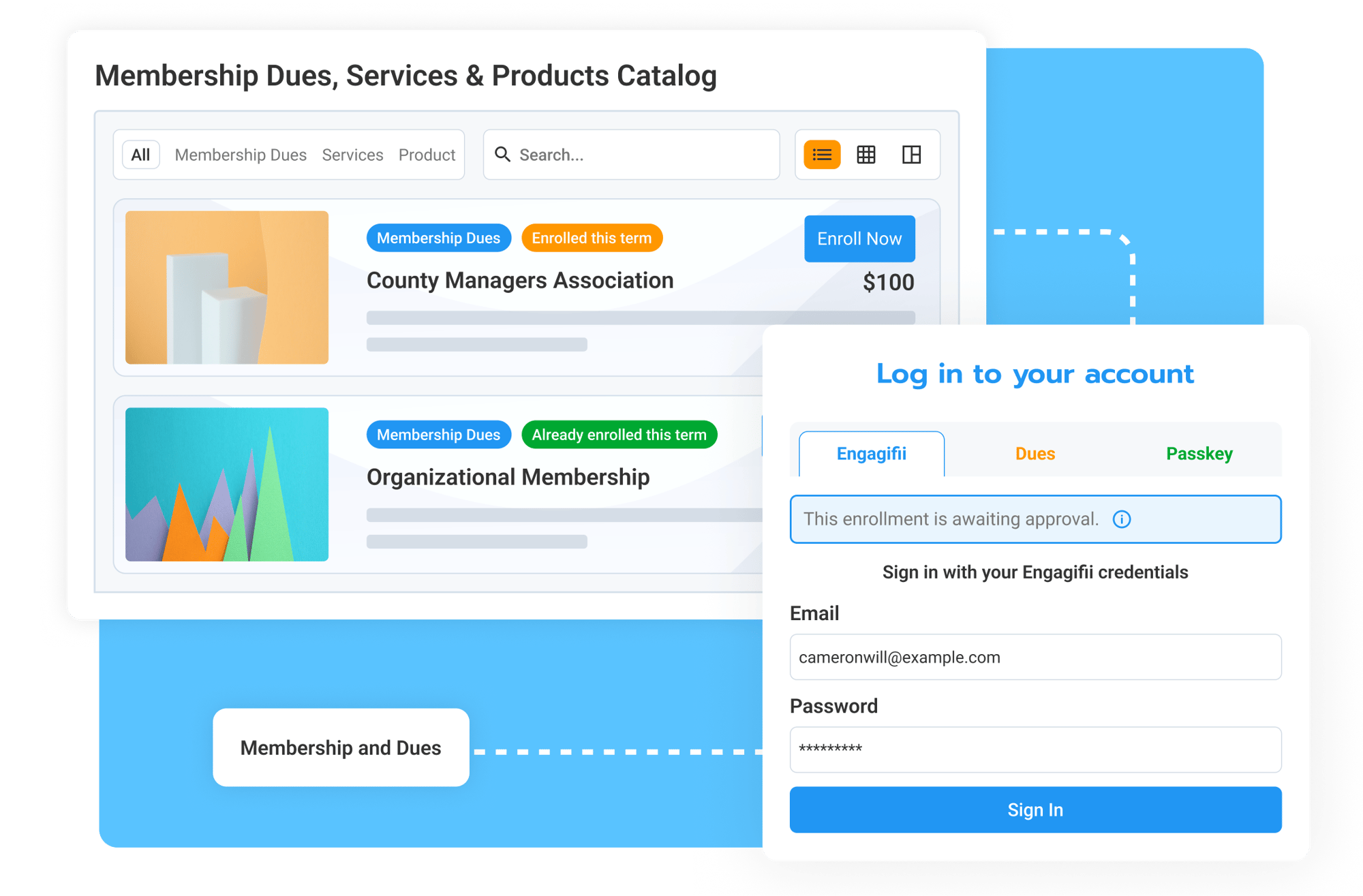 Connect Members to Membership & Dues With the Same Login