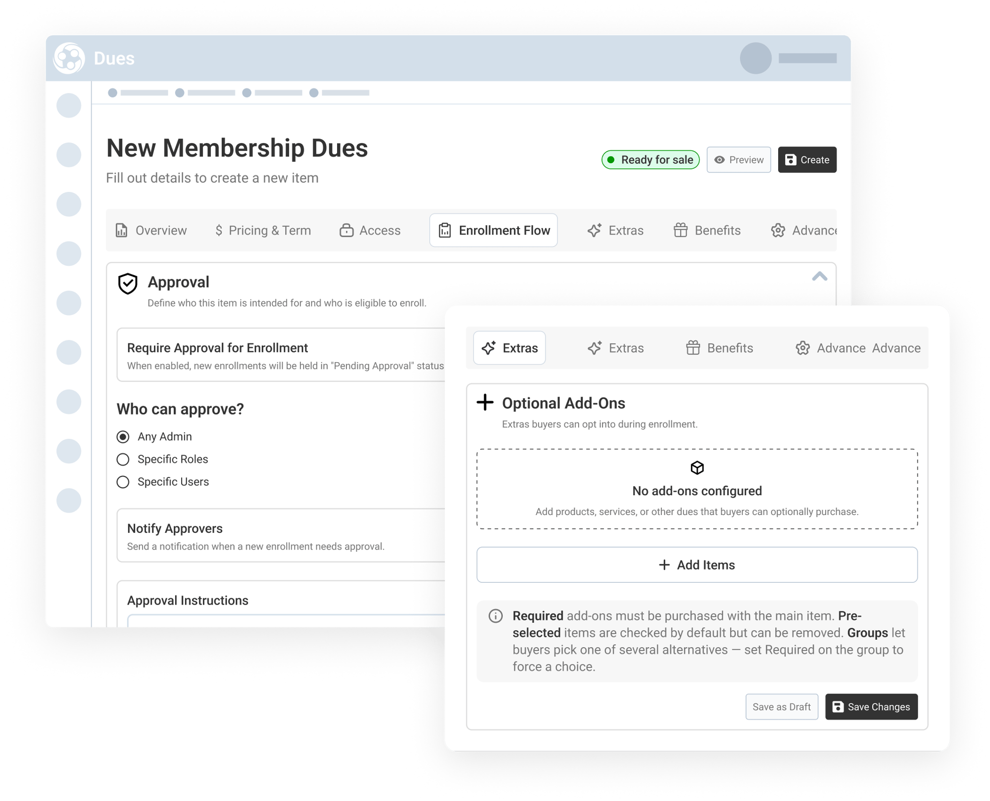 Customize Enrollment Workflows and Membership Options