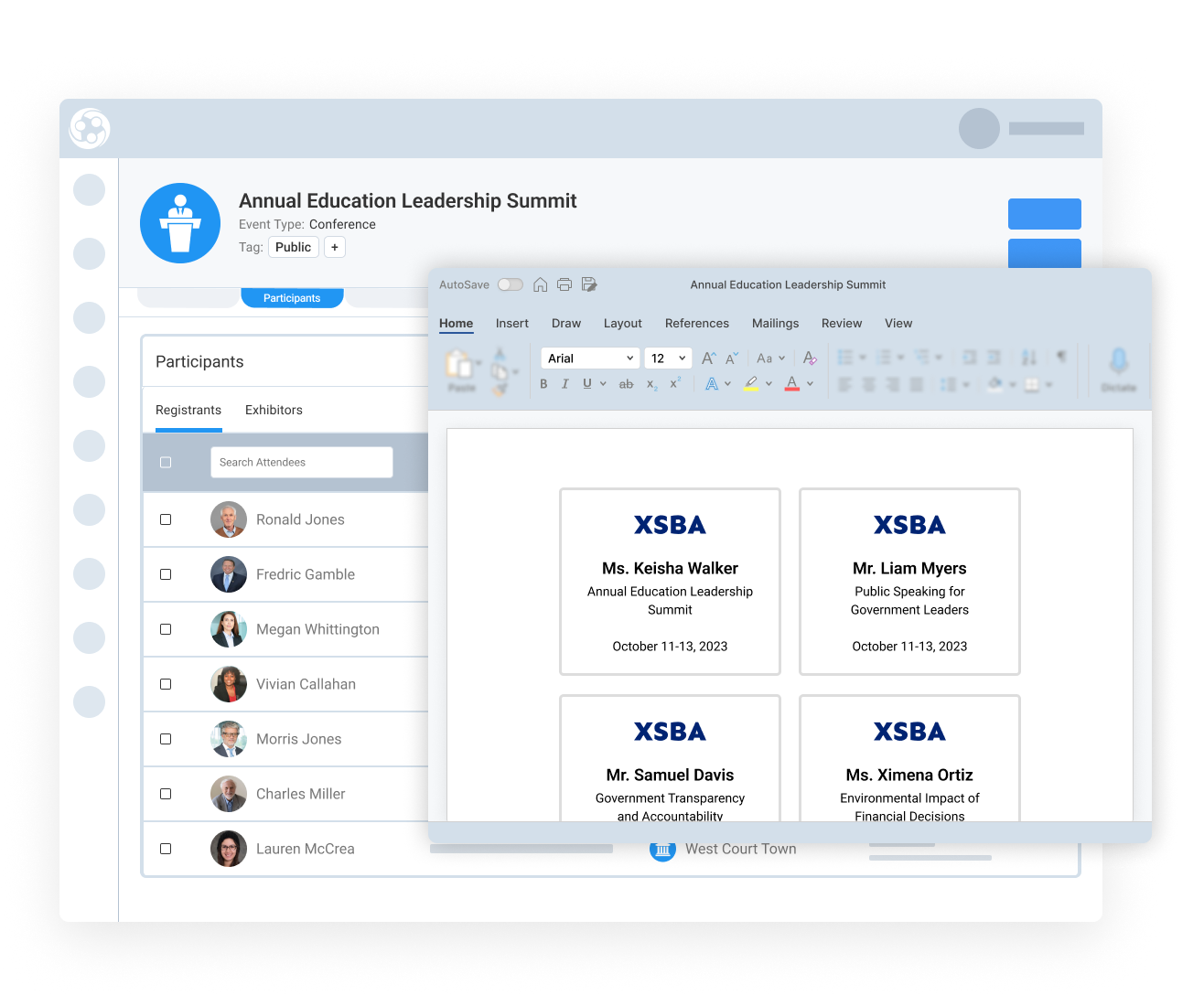 Export to Word or PDF