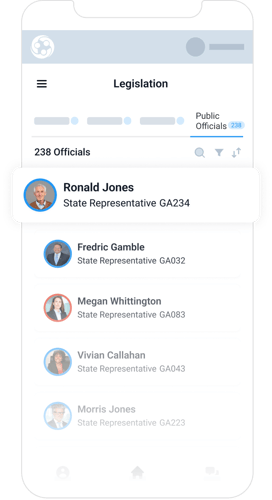 Get on-demand information about public officals