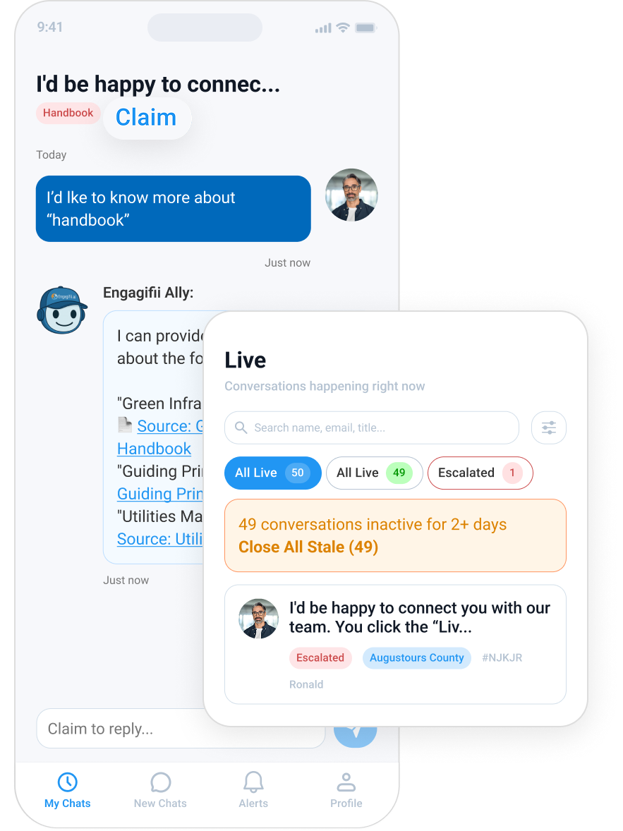 Help Staff Manage Live Conversations on Mobile
