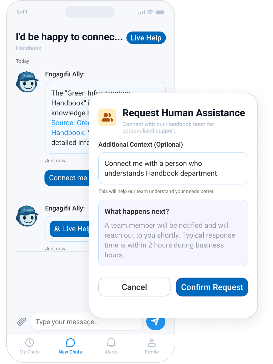 Let Members Request Human Help From the App-1