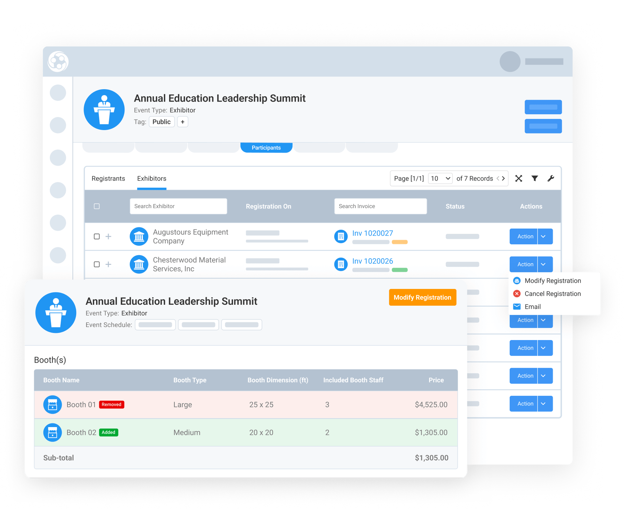 Modify Exhibitor Registrations with Real-Time Updates-1