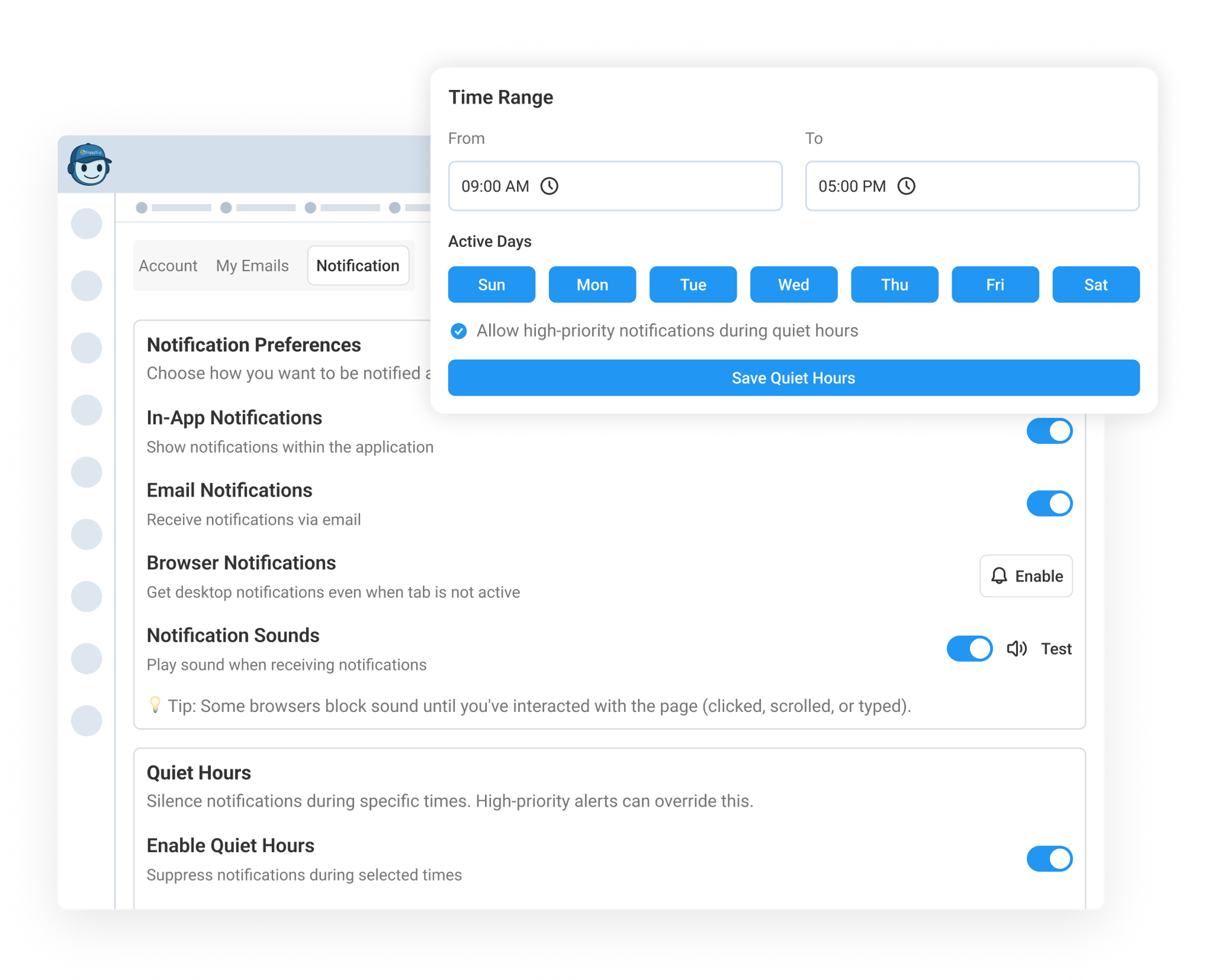 Personalize Notification Preferences and Quiet Hours