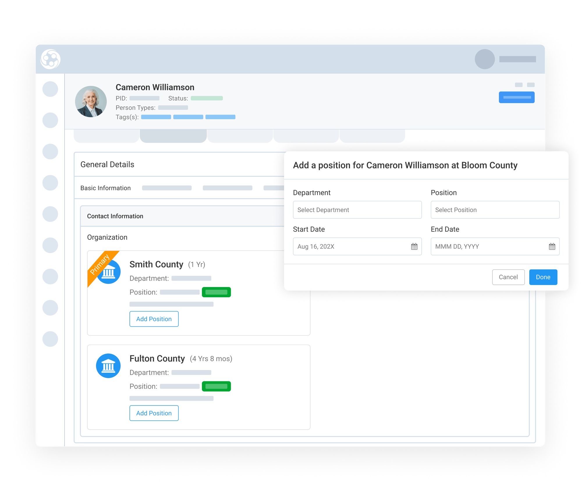 Record Positions a Person Holds (1)