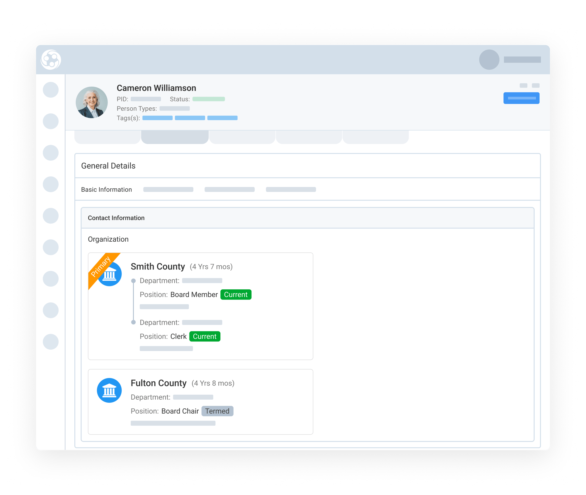 Reflect Multiple Positions within an Organization.