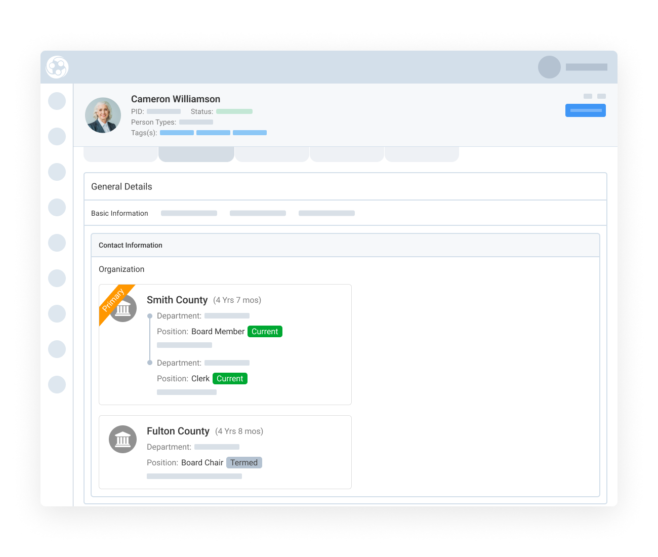 Reflect Multiple Positions within an Organization