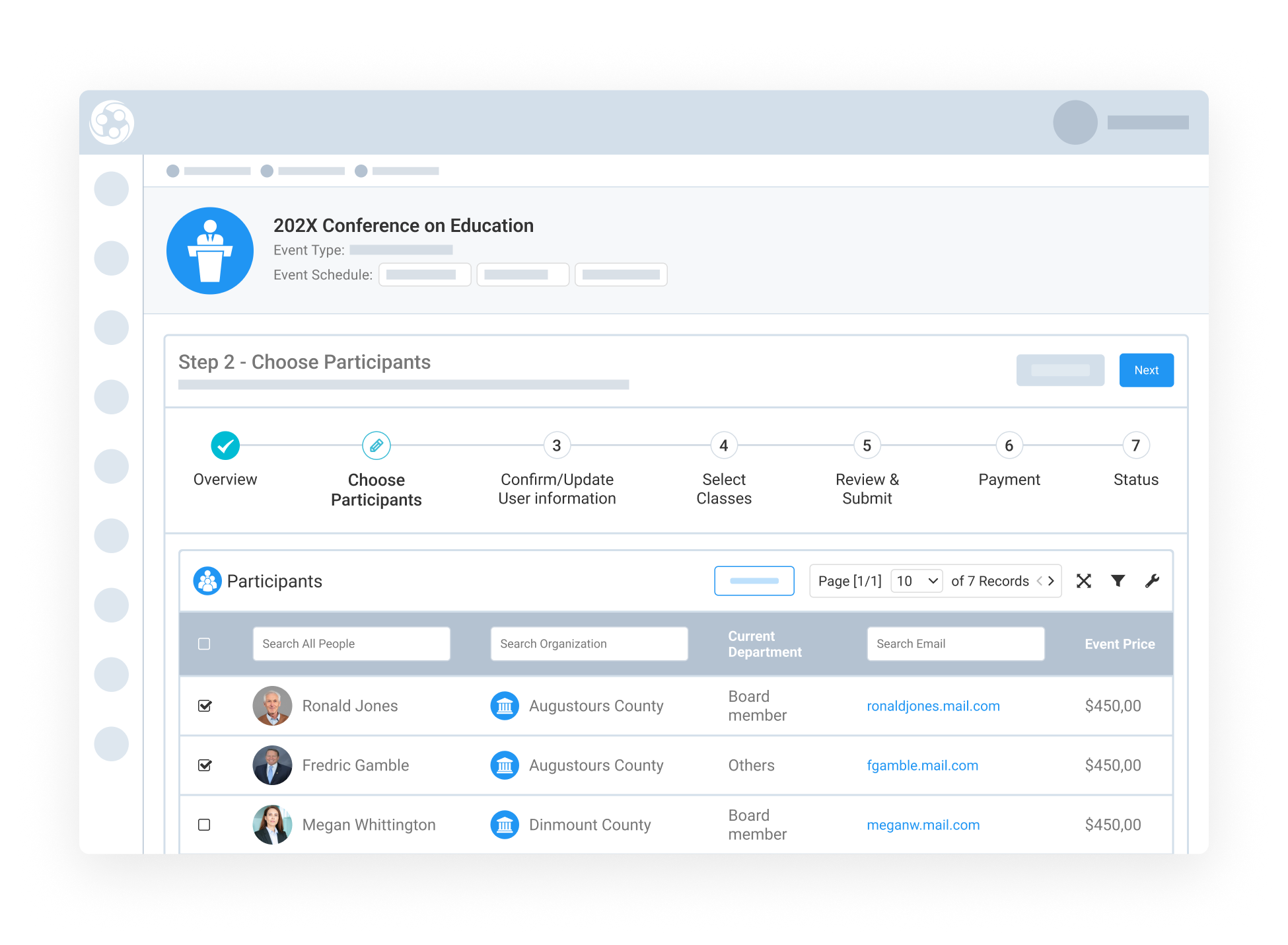 Search and Select Members by Organization