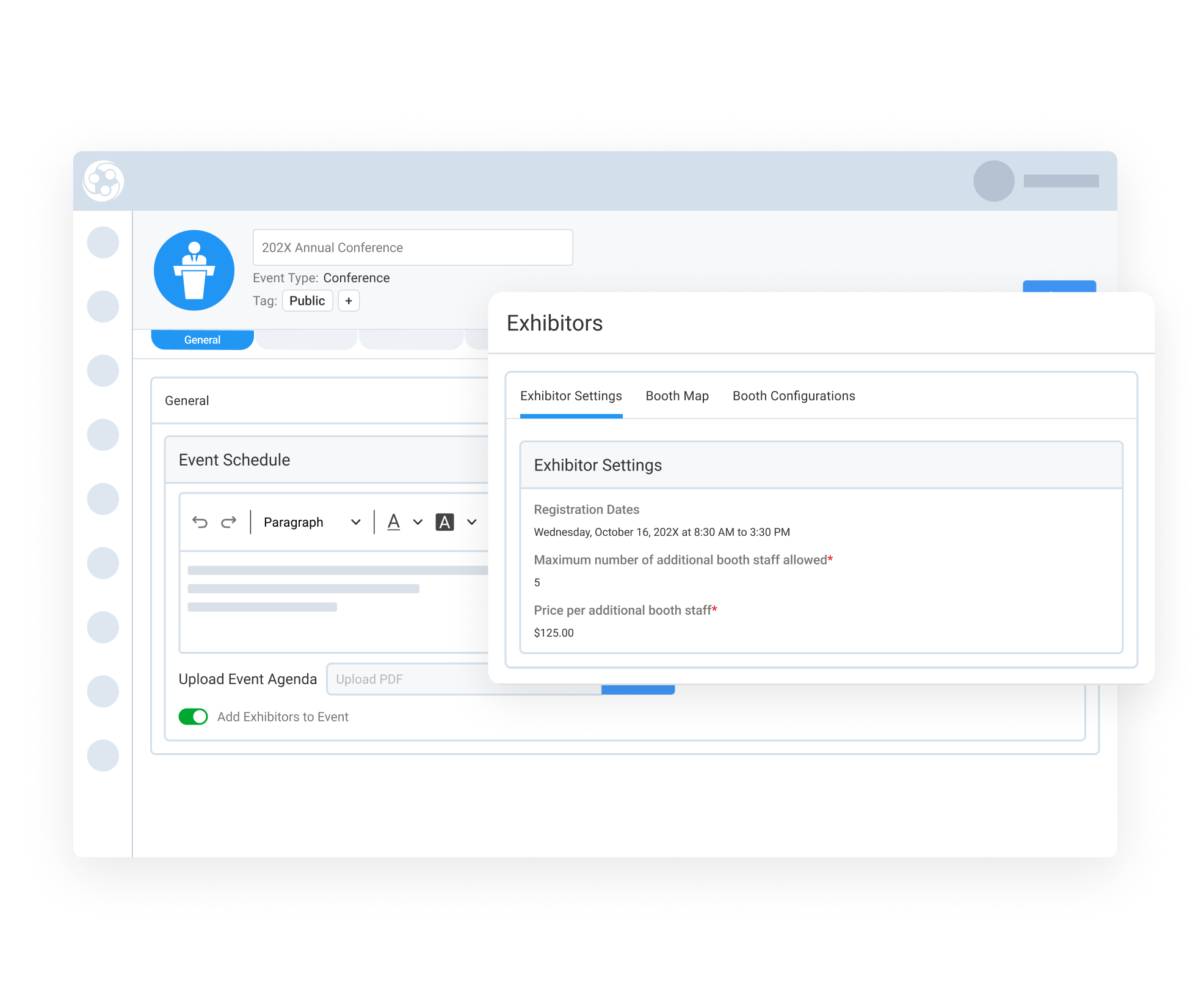Setup Your Event for Exhibitors