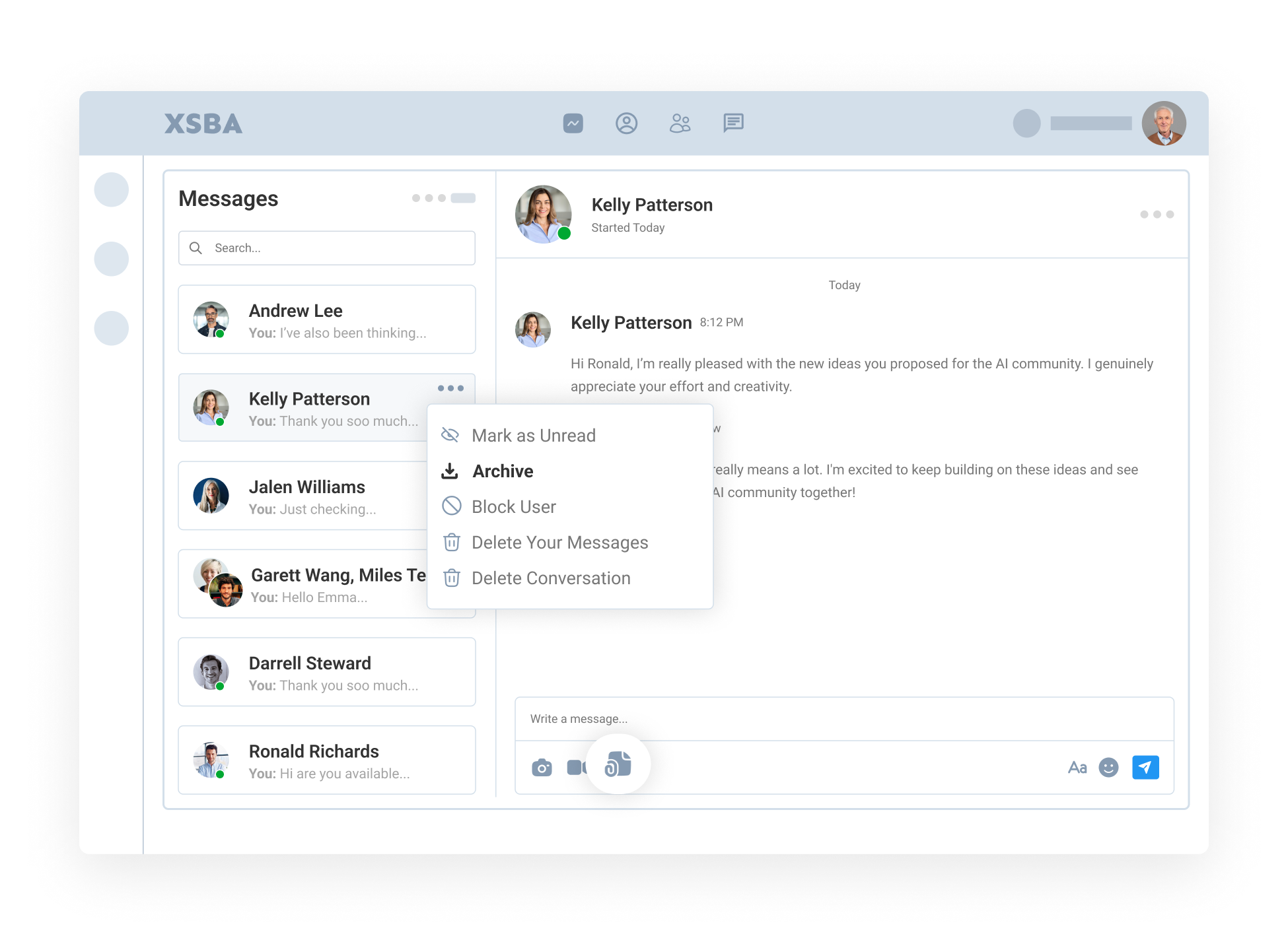 Share Media and Archive Messages