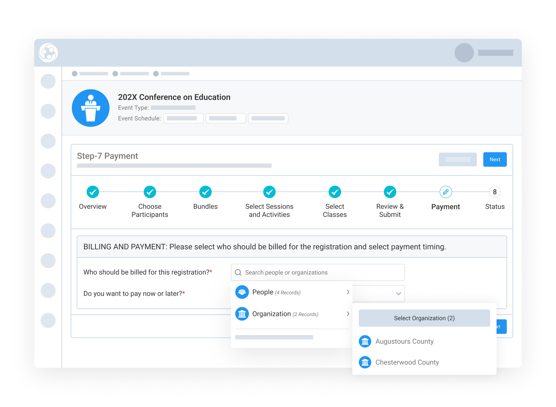Specify the buyer responsible for payment