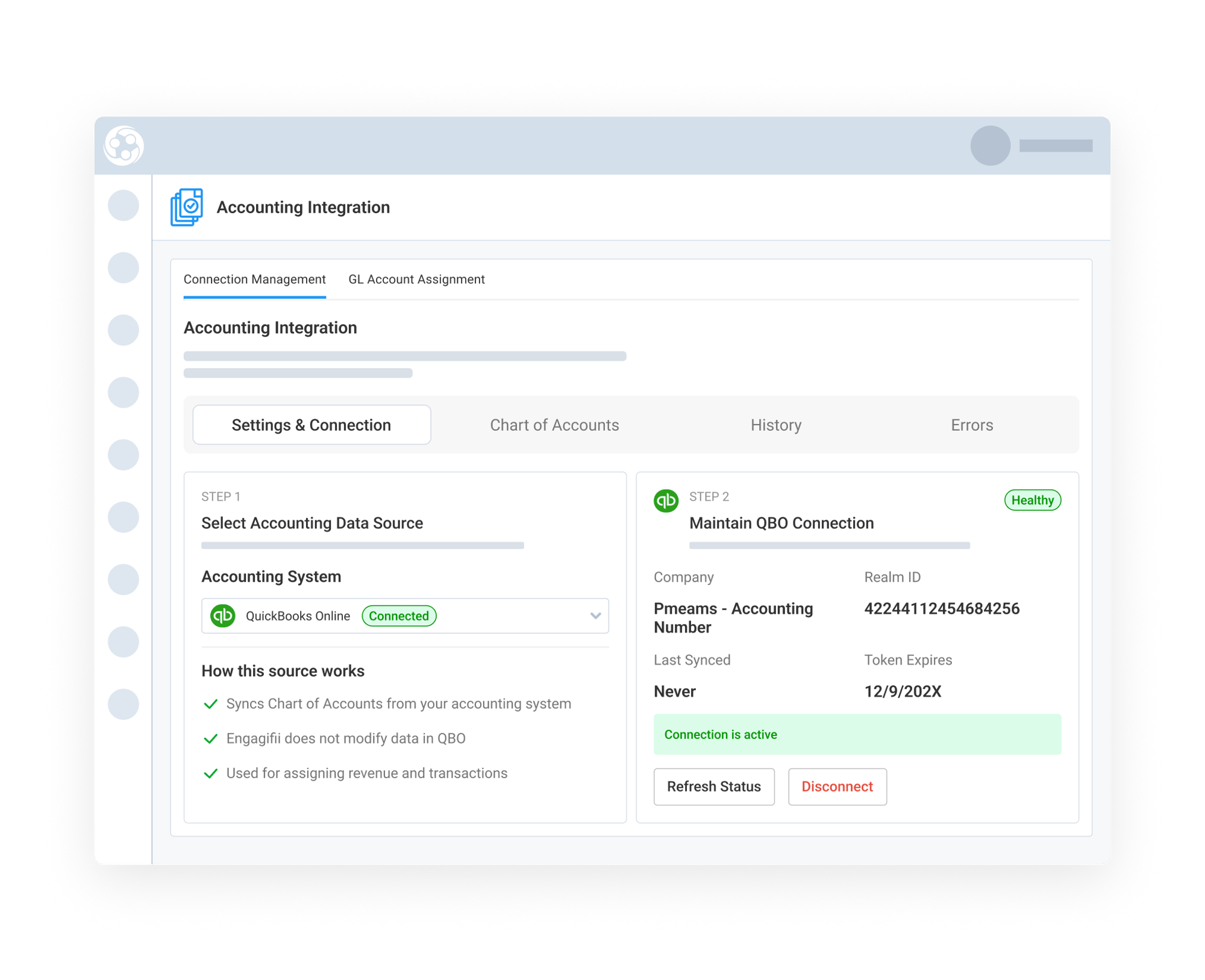 Sync Your QuickBooks Online Chart of Accounts into Engagifii-1