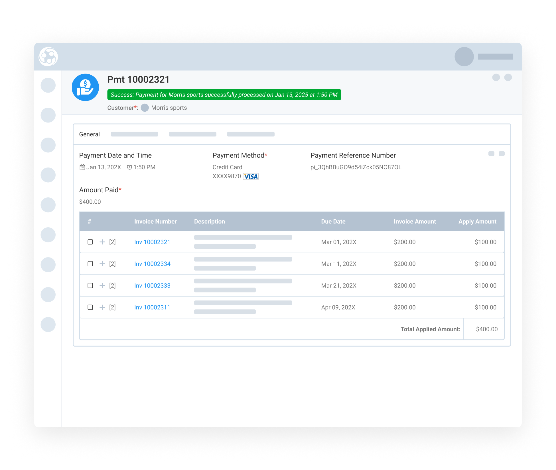 Tie Engagifii payments to transaction data