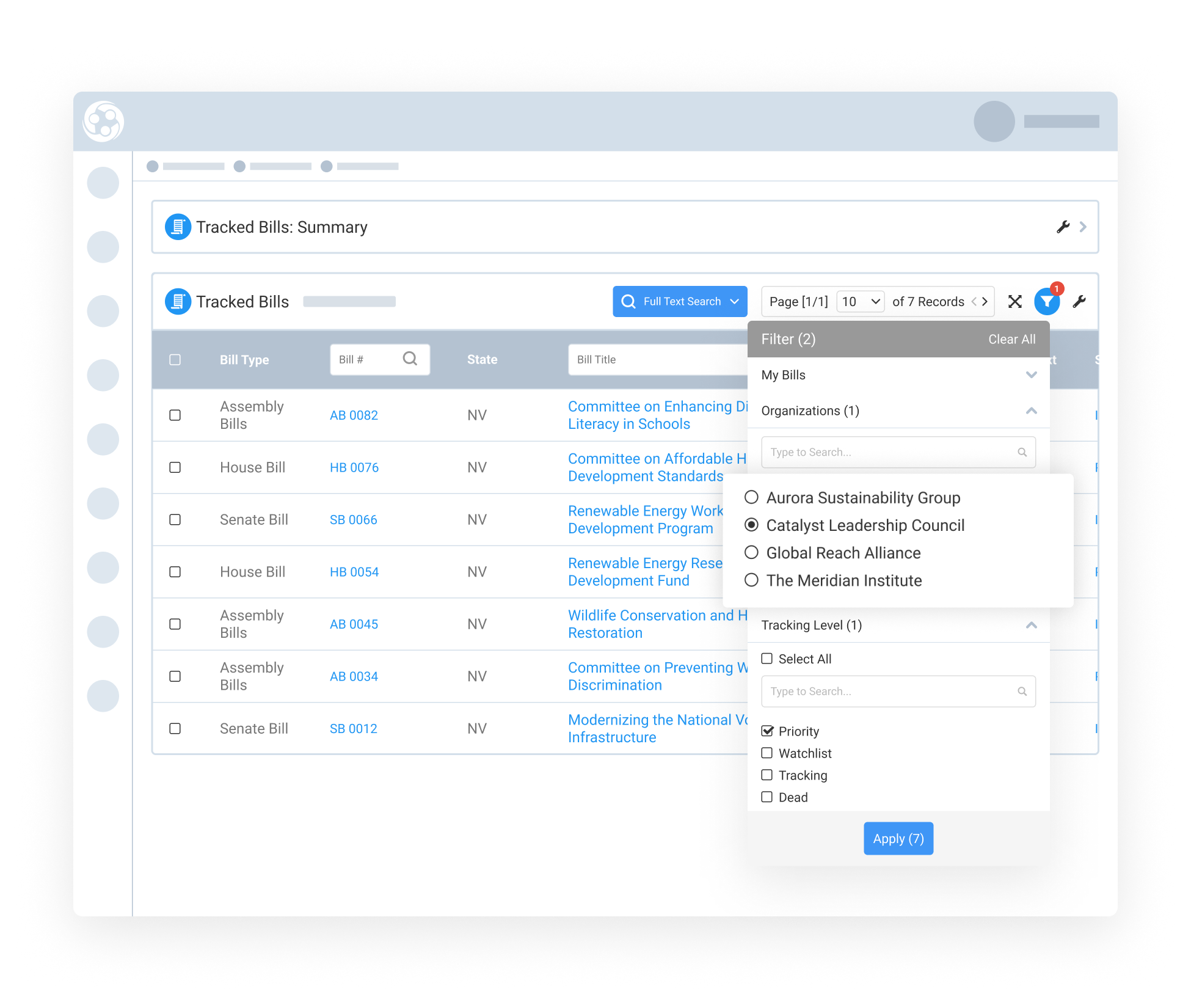 Track Bills by Organization with Custom Filters (1)-1