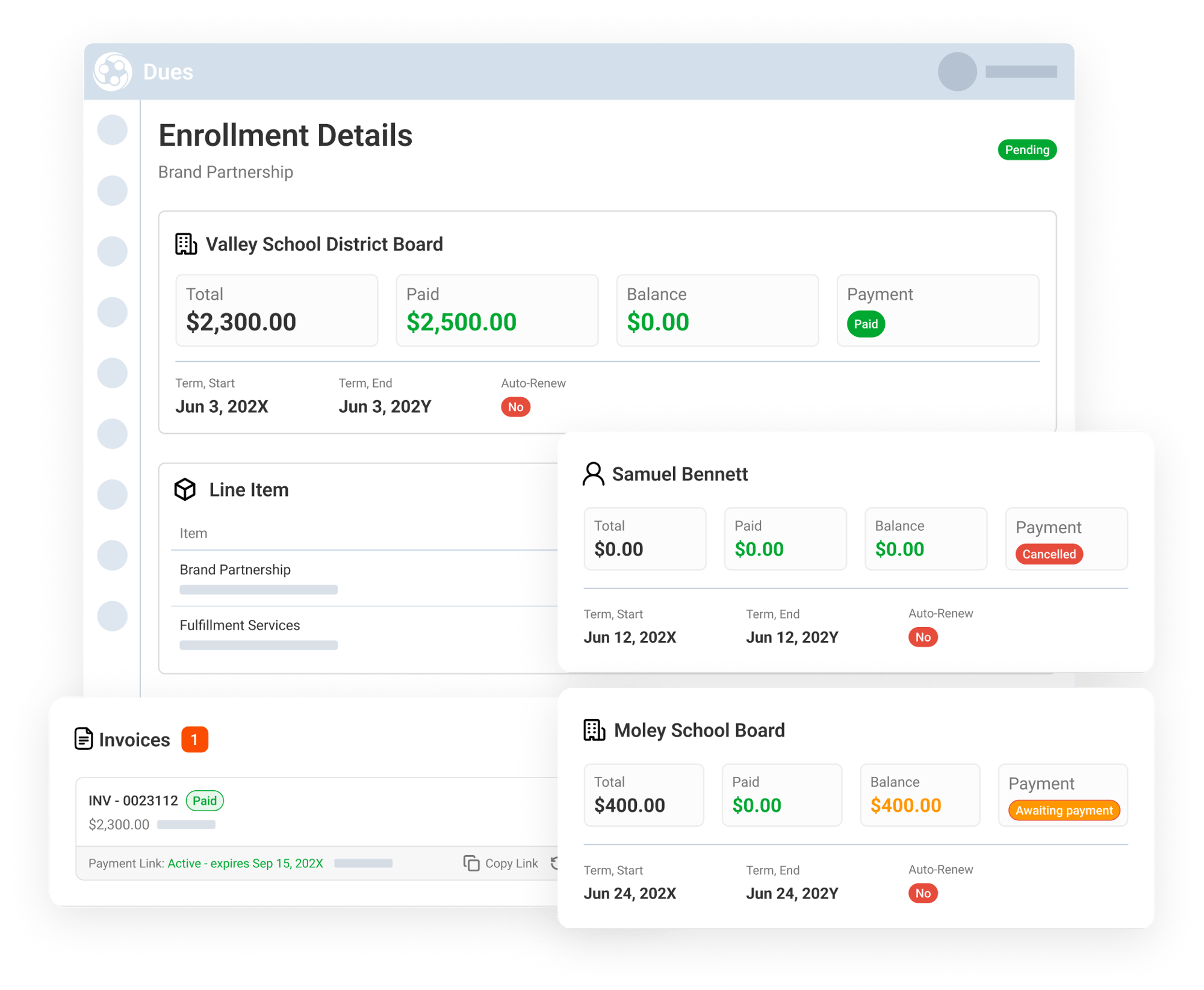 Track Payment Status and Outstanding Balances