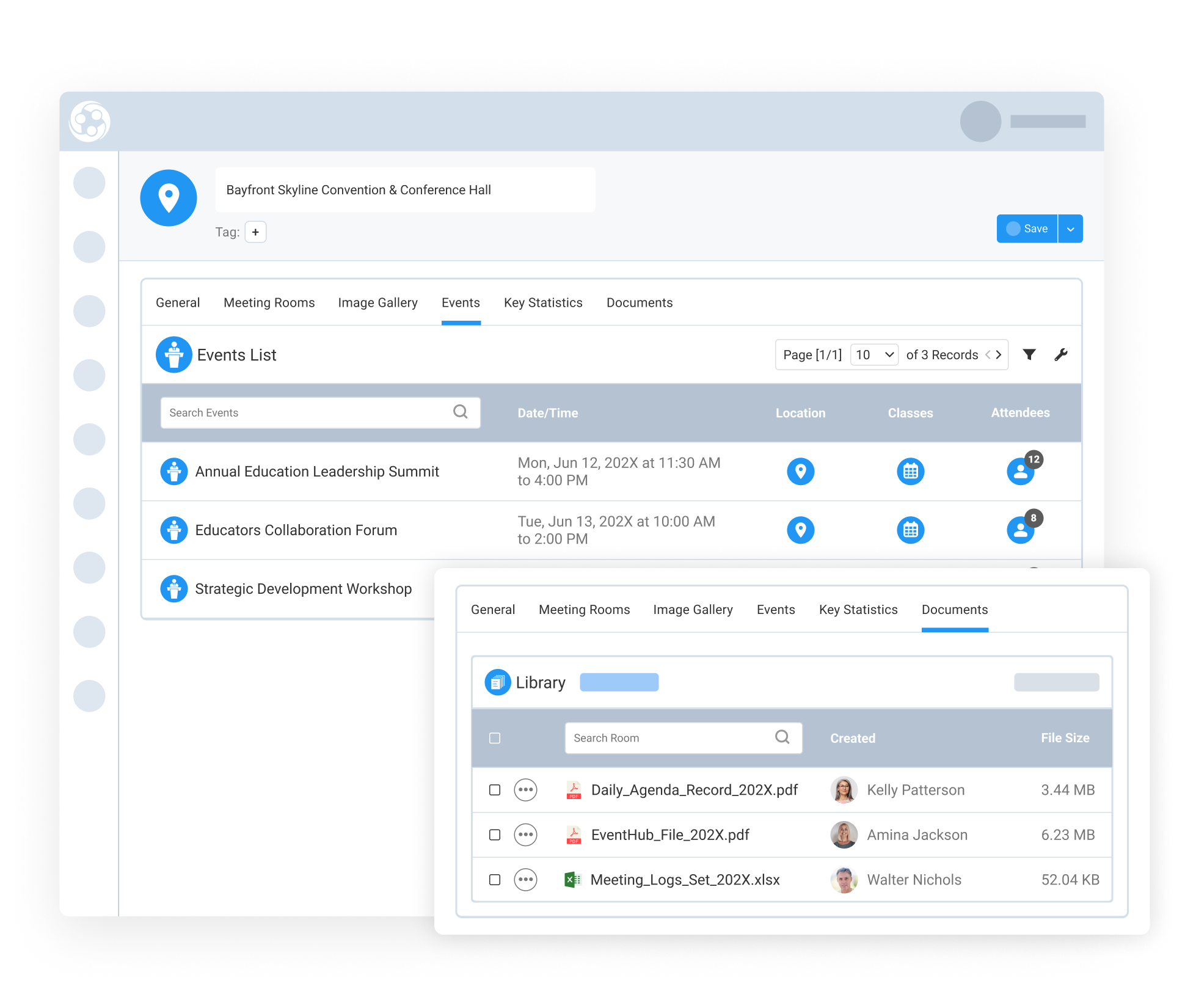 Track Venue History and Access Key Documents