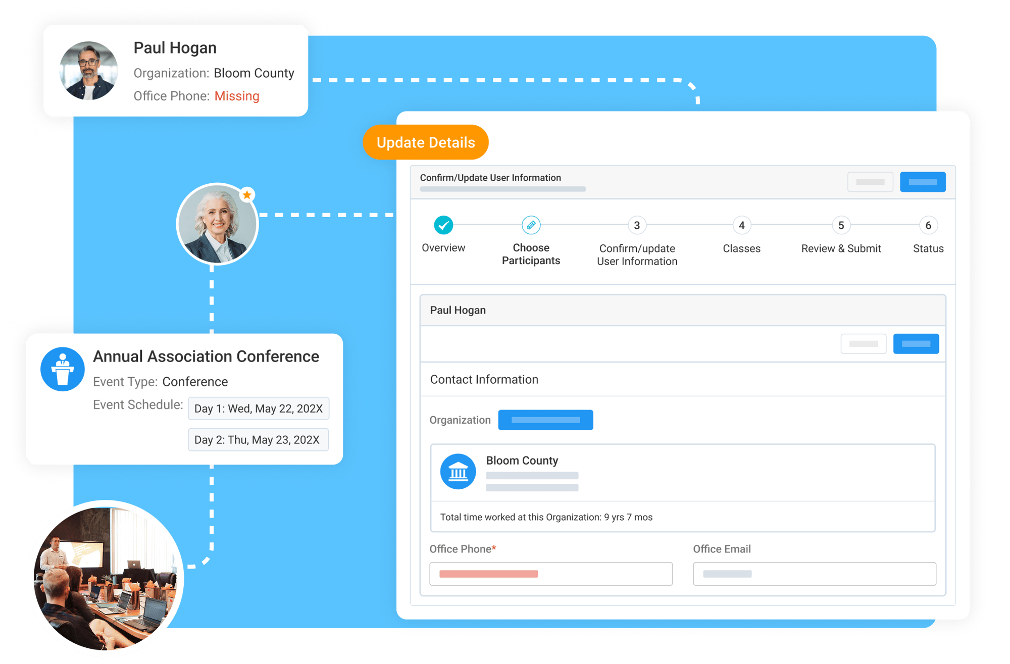 Update Participant Information & Customize Registration Elements