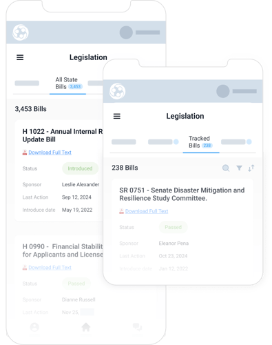 View all the bills in play -- especially the ones youre tracking (1)